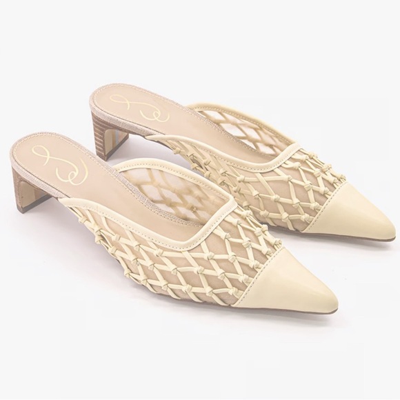 Sam‎ Edelman Snyder Mesh Mules, Eggshell Sz 6 - Picture 2 of 8